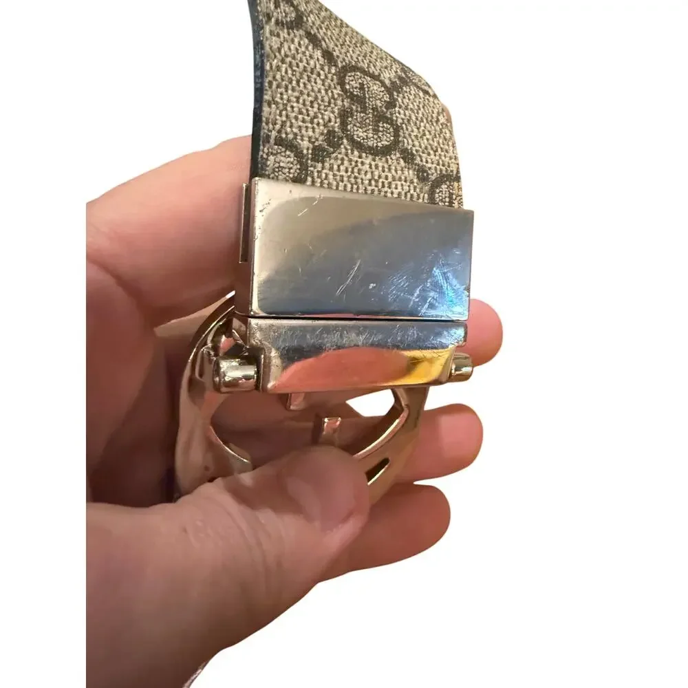 Gucci GG Supreme Canvas Belt Men's Sz. 38